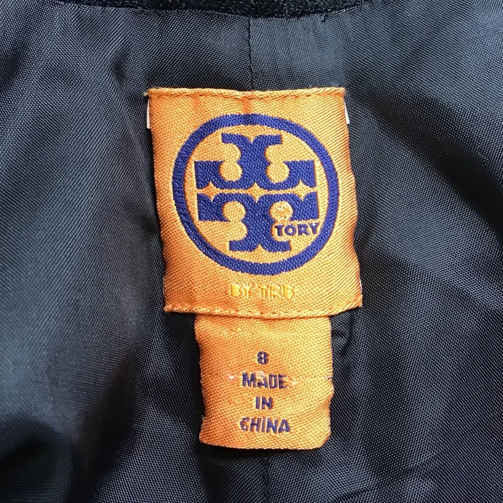 Tory Burch 100% Wool Side Zip Mid Rise Trouser Pants Size 8